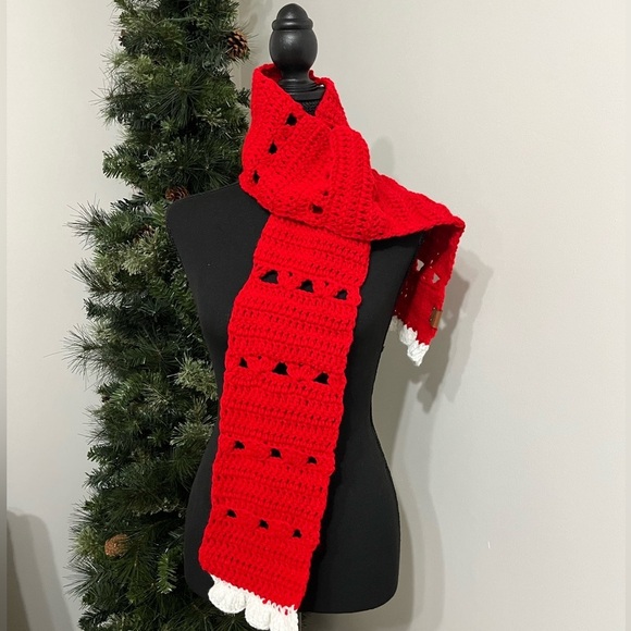 Knana Knots Accessories - NWT Knana Knots Scarf and Headband Ear Warmers, Red and White Heart design